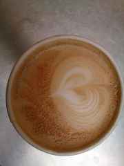 latte med hjärta i