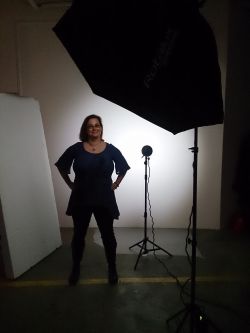 Kristina Svensson i fotostudion